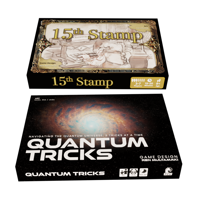 Quantum Tricks and 15th Stamp card games