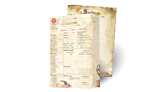 📜 Set of 10 Character Sheets