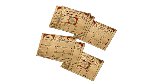 📜  Set de 6 dossiers de personnage