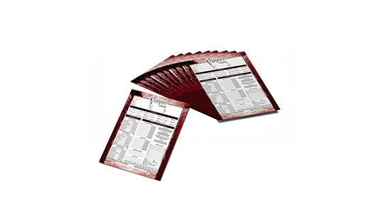 📜 Feuilles de personnage Vampire